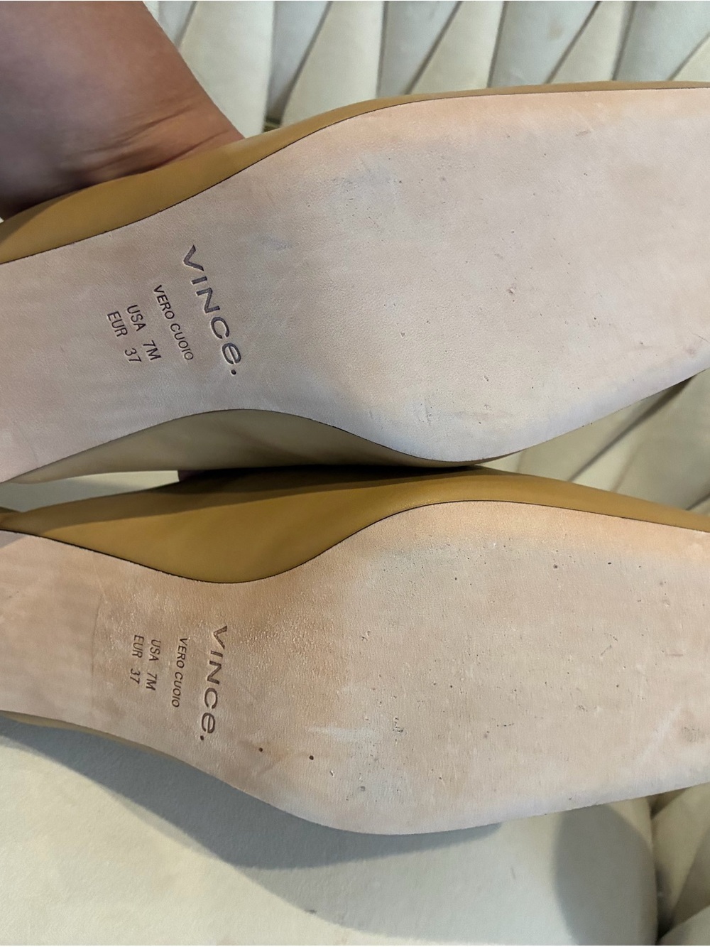 Vince Electra Women's Square-Toe Slip-On Mules in Tan - Picture 7 of 9
